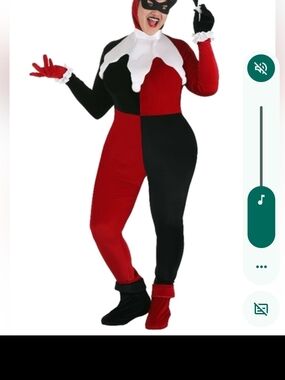 Harley Quinn Fun Costumes Jester Costume 3x Large Very Good Condition